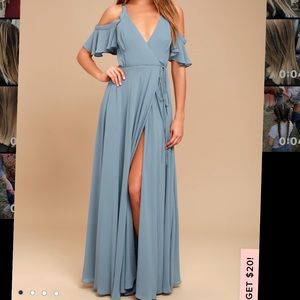 Dusty blue dress